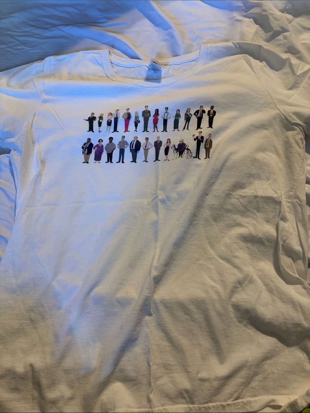 Kids White Graphic T-Shirt with Colorful Character Print